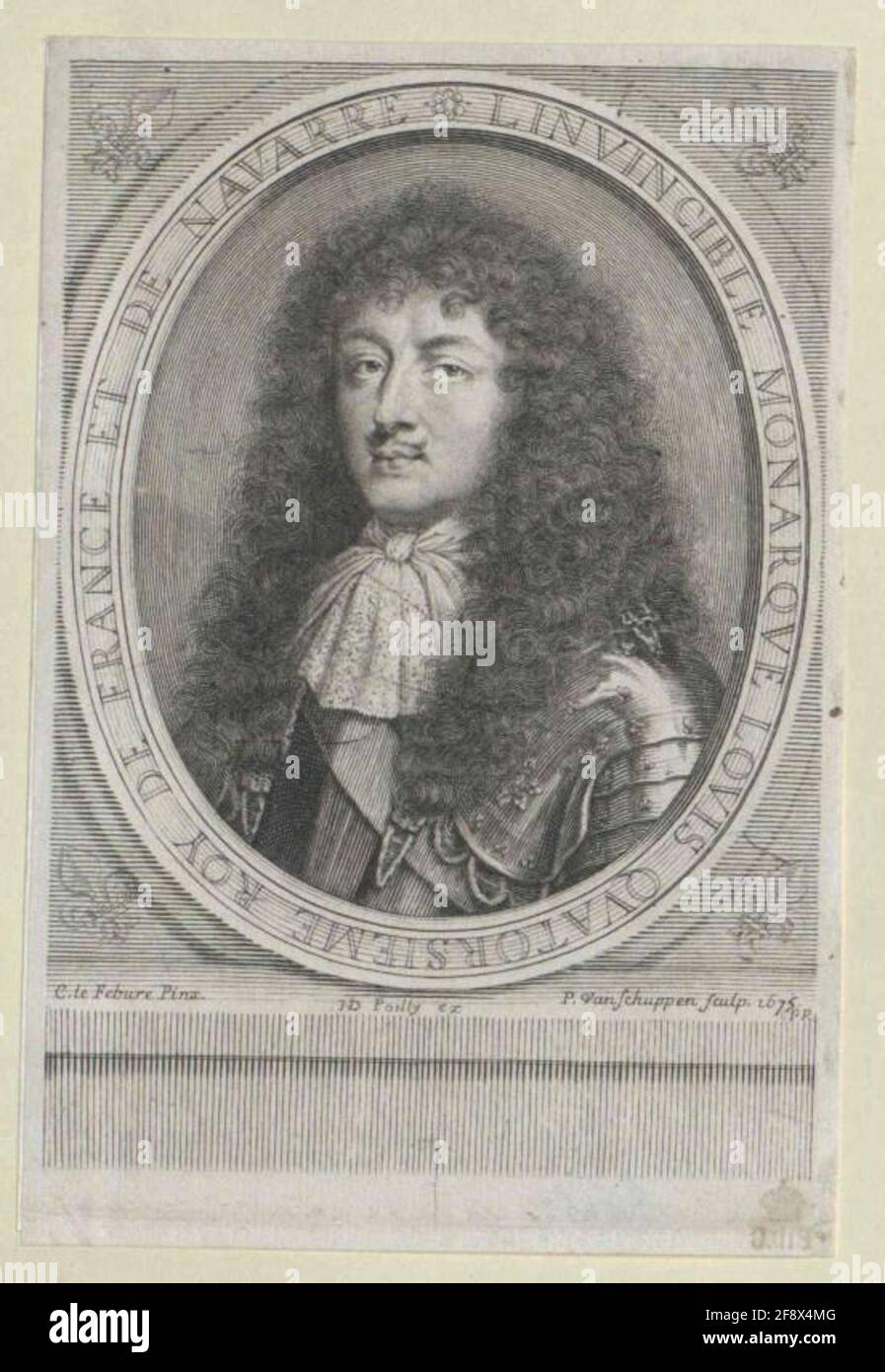 Ludwig Xiv., King of France painting by Claude Lefebvre, engraved by ...