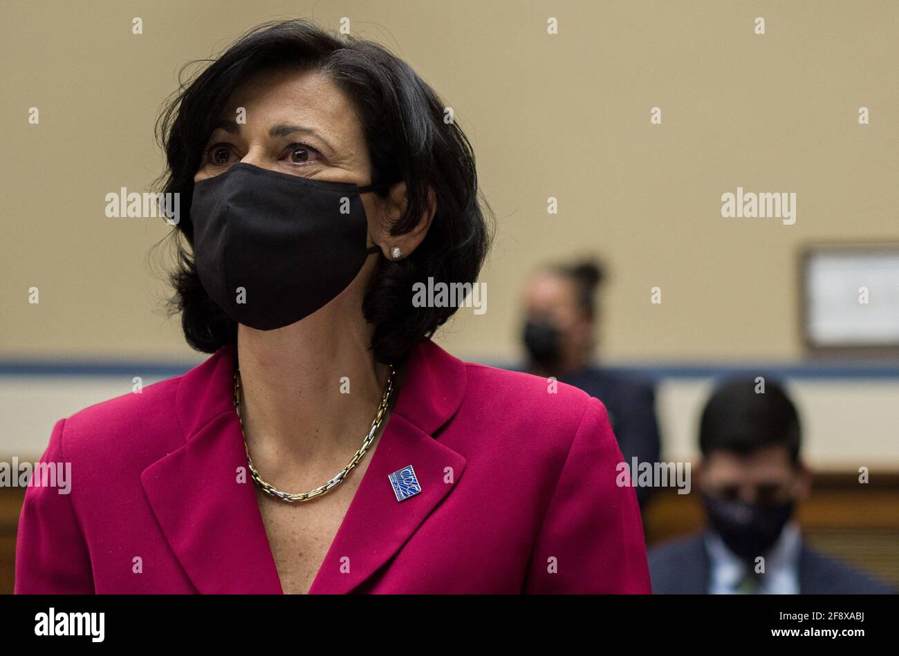 Washington, United States. 15th Apr, 2021. Dr. Rochelle Walensky sits before the House Select Subcommittee on the Coronavirus Crisis on the Capitol Hill in Washington, on Thursday, April 15, 2021. Photo by Amr Alfiky/Pool/ABACAPRESS.COM Credit: Abaca Press/Alamy Live News Stock Photo