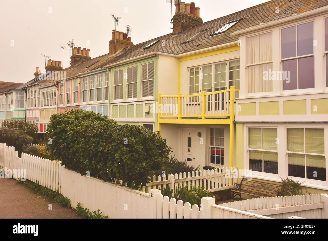 Colourful Houses by the Beach in Whitstable, Kent Stock Photo Alamy
