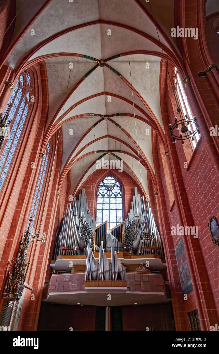 Interior Of Dom St Bartholomäus, Kaiserdom, Frankfurt Am Main, Hessen, Germany Stock Photo