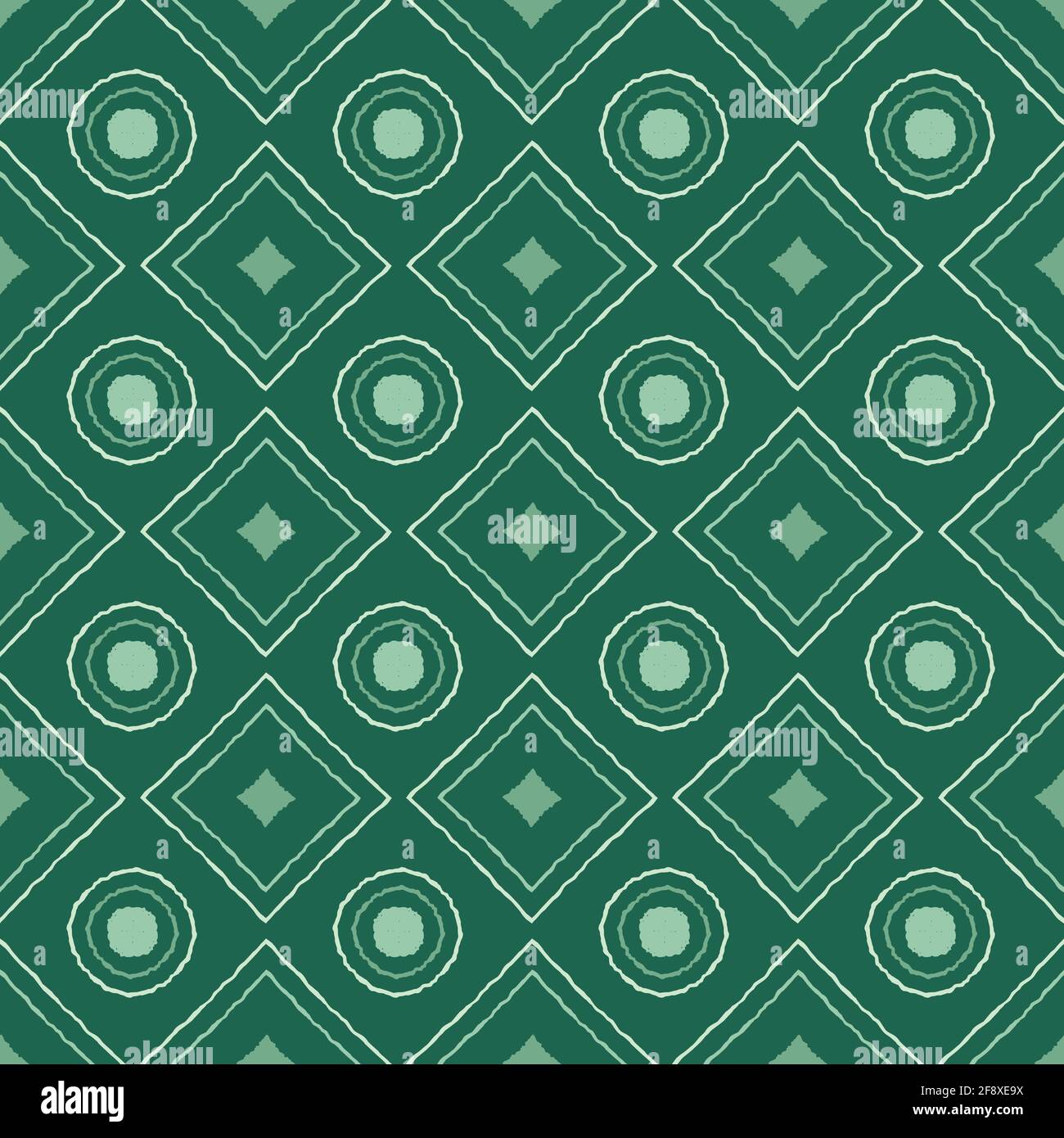 Seamless pattern with geometric elements in tribal style. Prehistoric drawings. Outline. Stock Vector