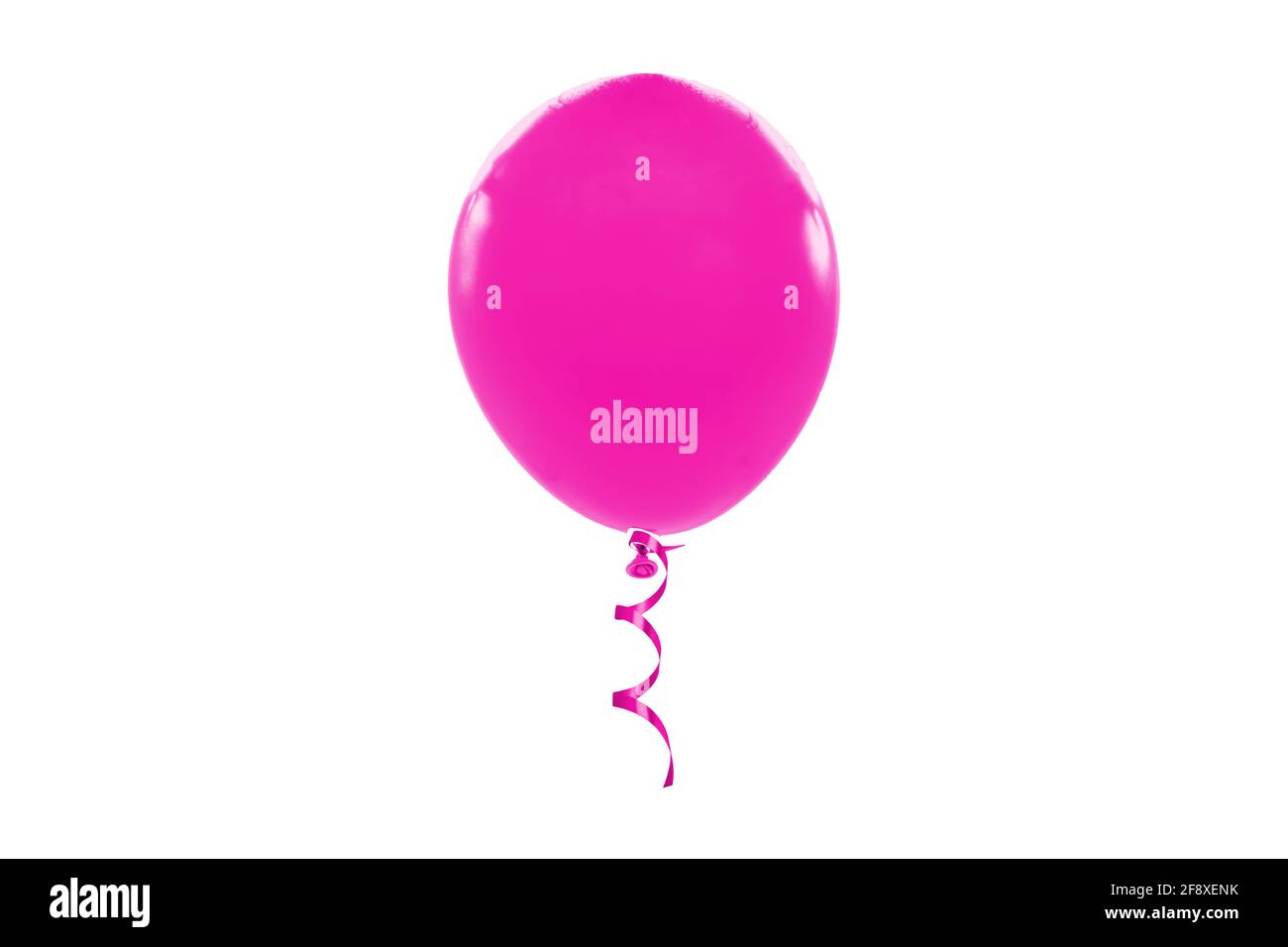 Pink air balloon isolated on white background Stock Photo
