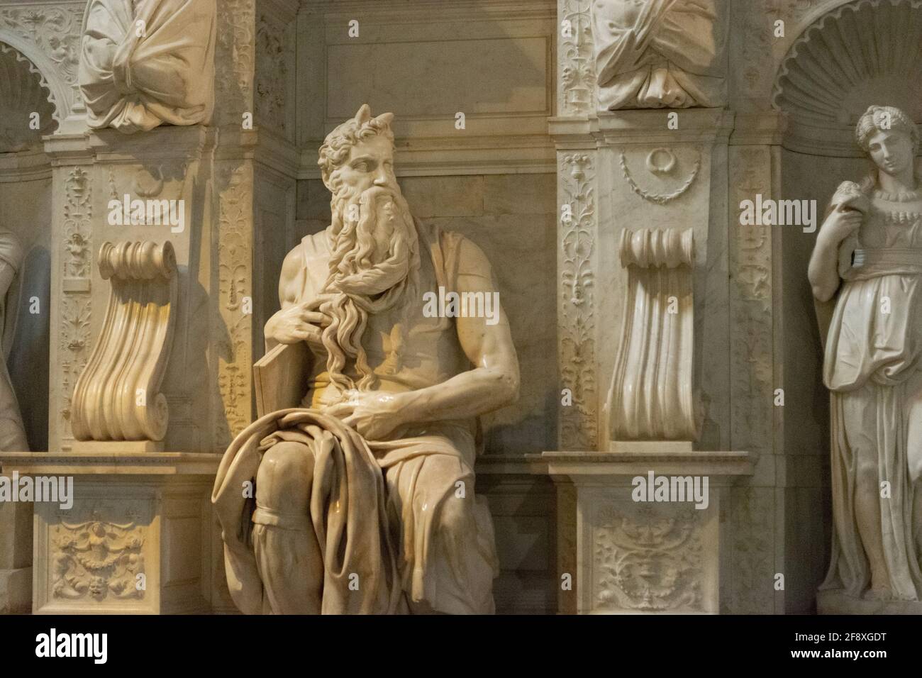 Moses Rome Light Statue famous historical church hi-res stock photography and images - Alamy