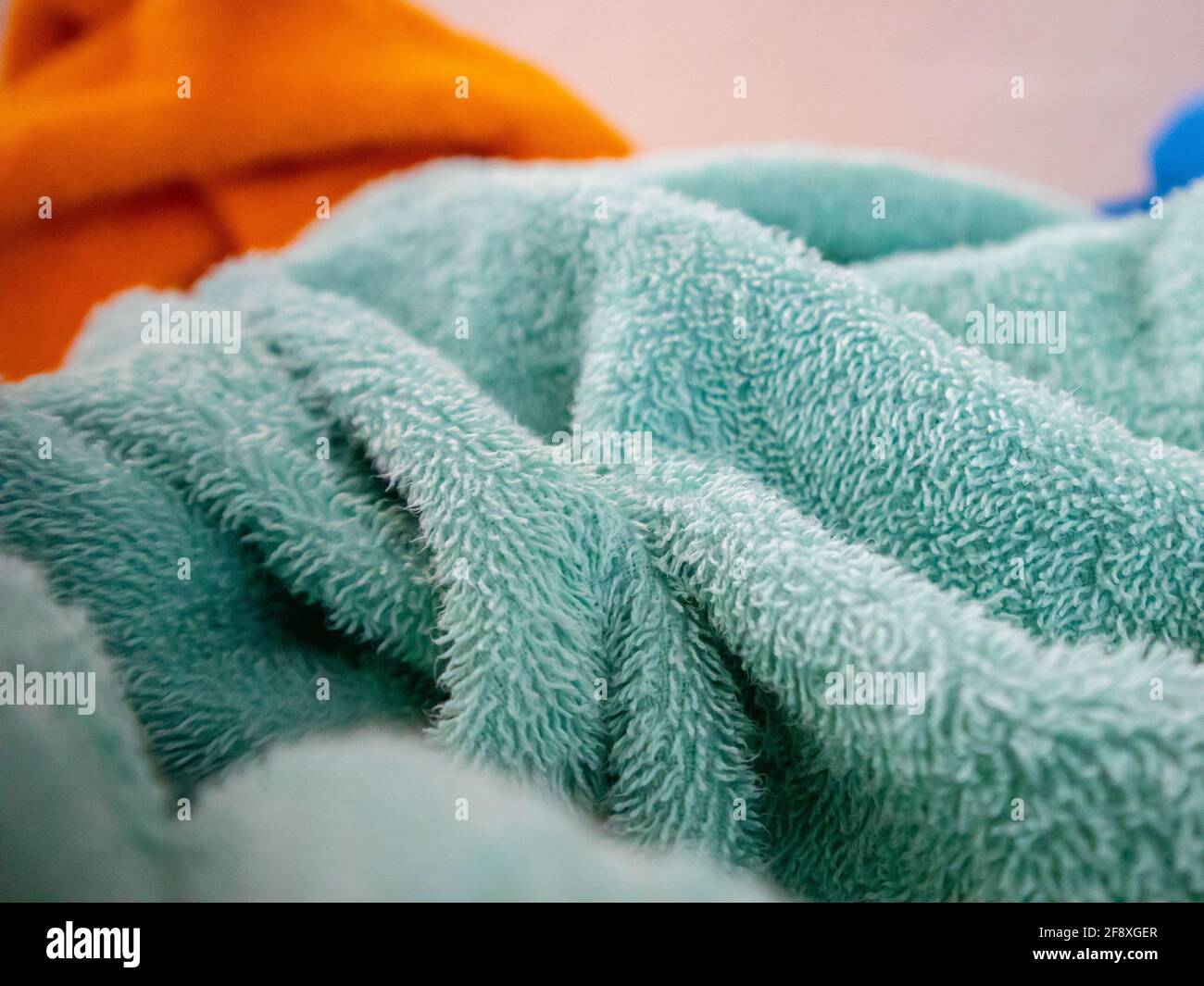 Cape Town, South Africa 06042021 Plush aqua, blue, orange and cream