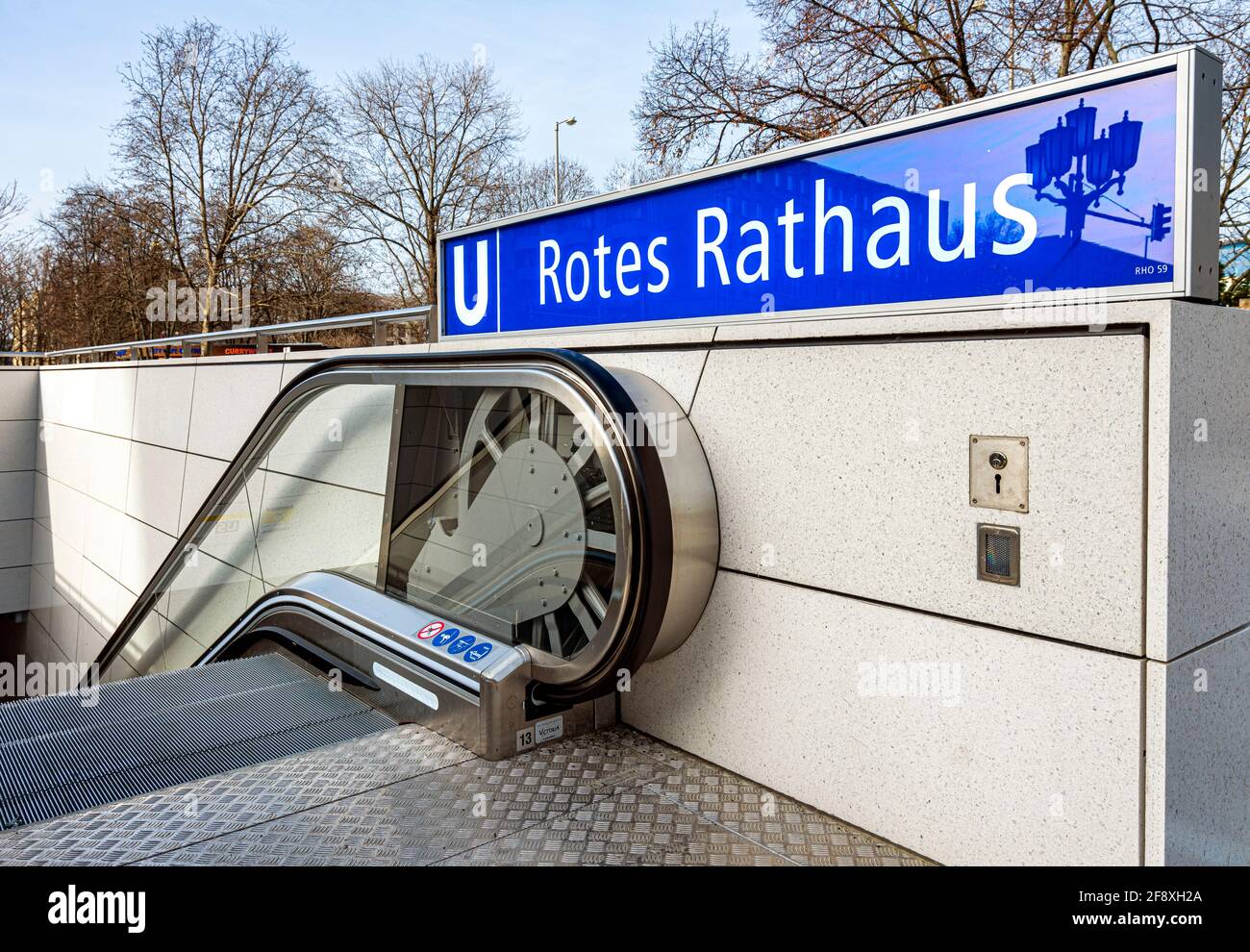 The Rotes Rathaus Underground Station In Berlin Stock Photo