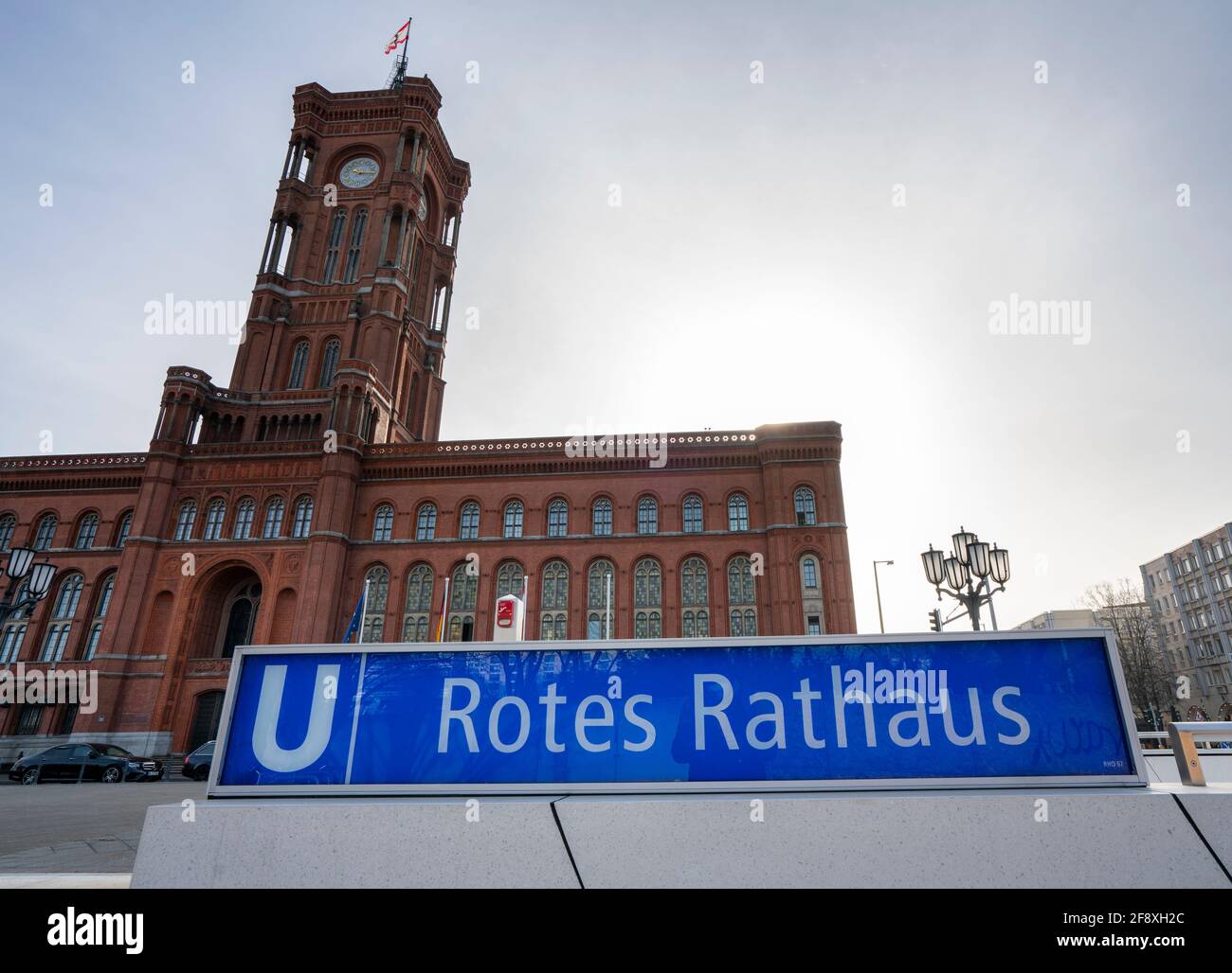 The Rotes Rathaus Underground Station In Berlin Stock Photo