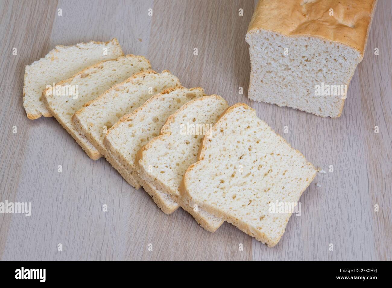 Slice Of White Bread Stock Photo Alamy