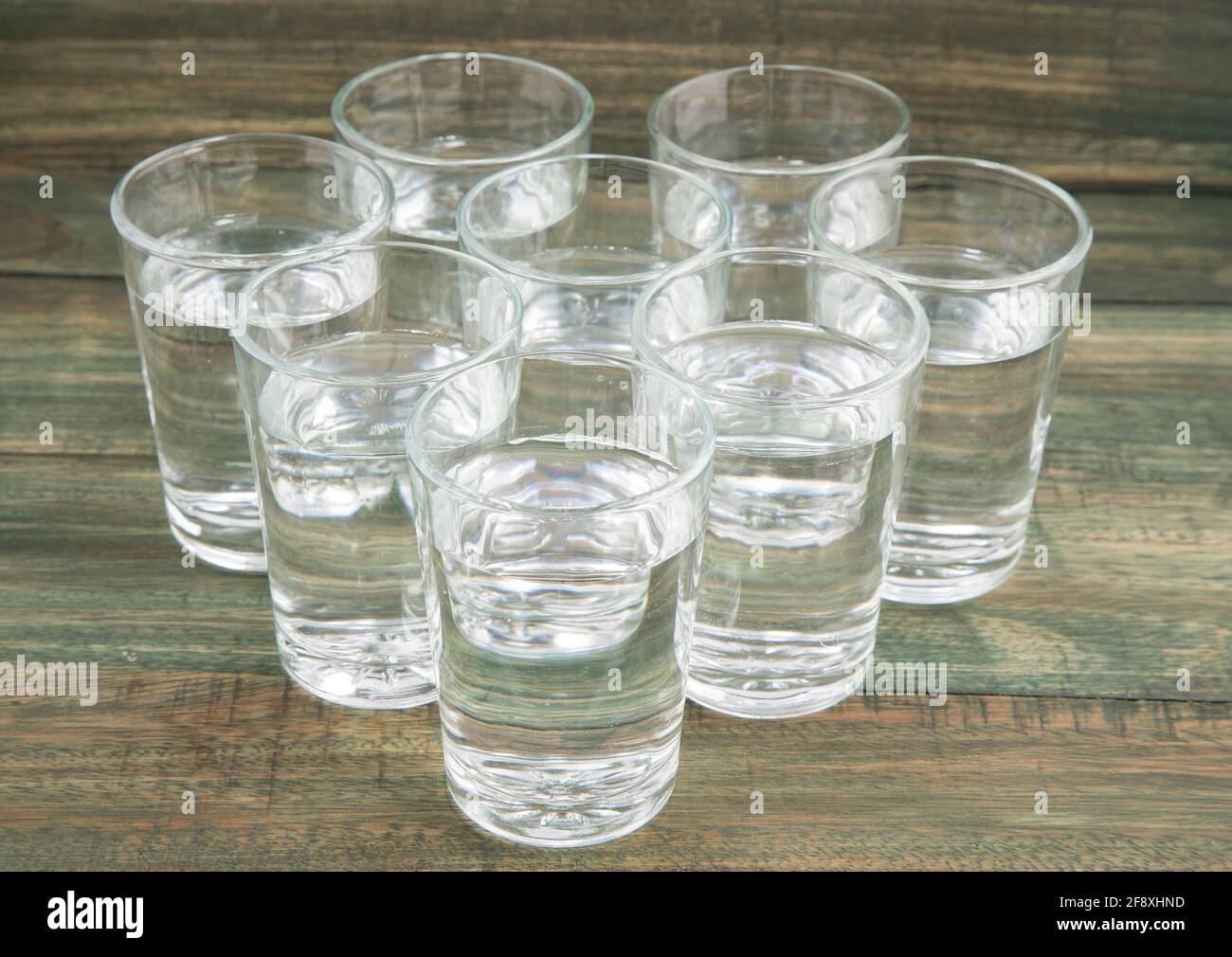 Eight glasses of water a day Stock Photo Alamy