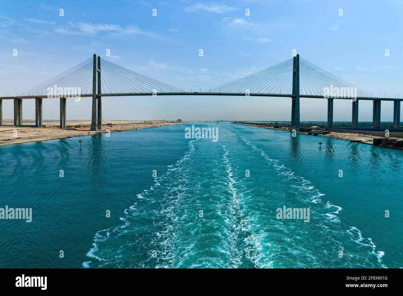 Suez Canal, Suez Canal Bridge, Egypt Stock Photo