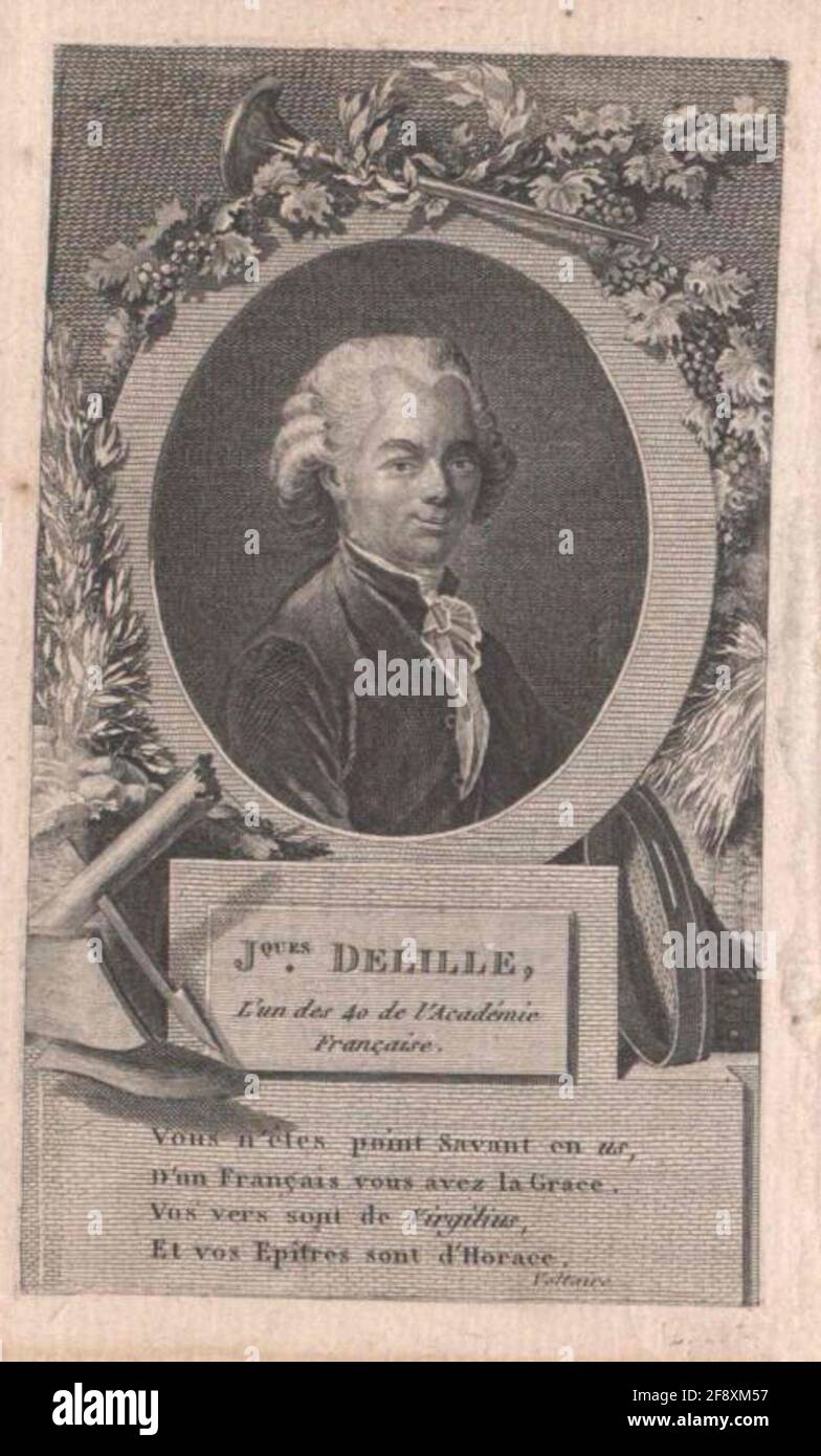 Delille, Jacques. Stock Photo
