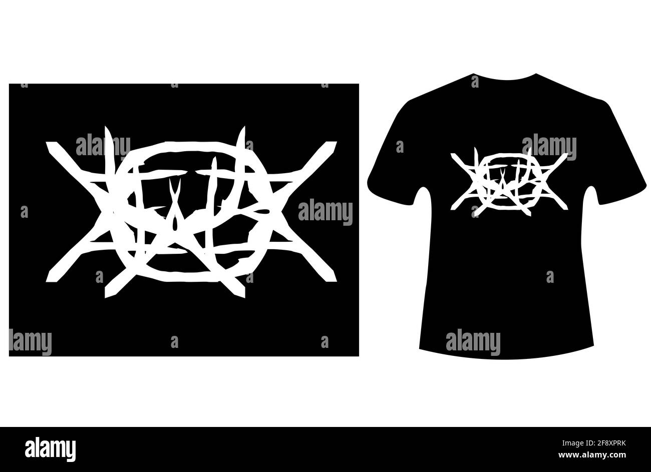 Start Icon T Shirt Design On Black Color Background White Color Star T Shirt Design Vector Stock Photo Alamy