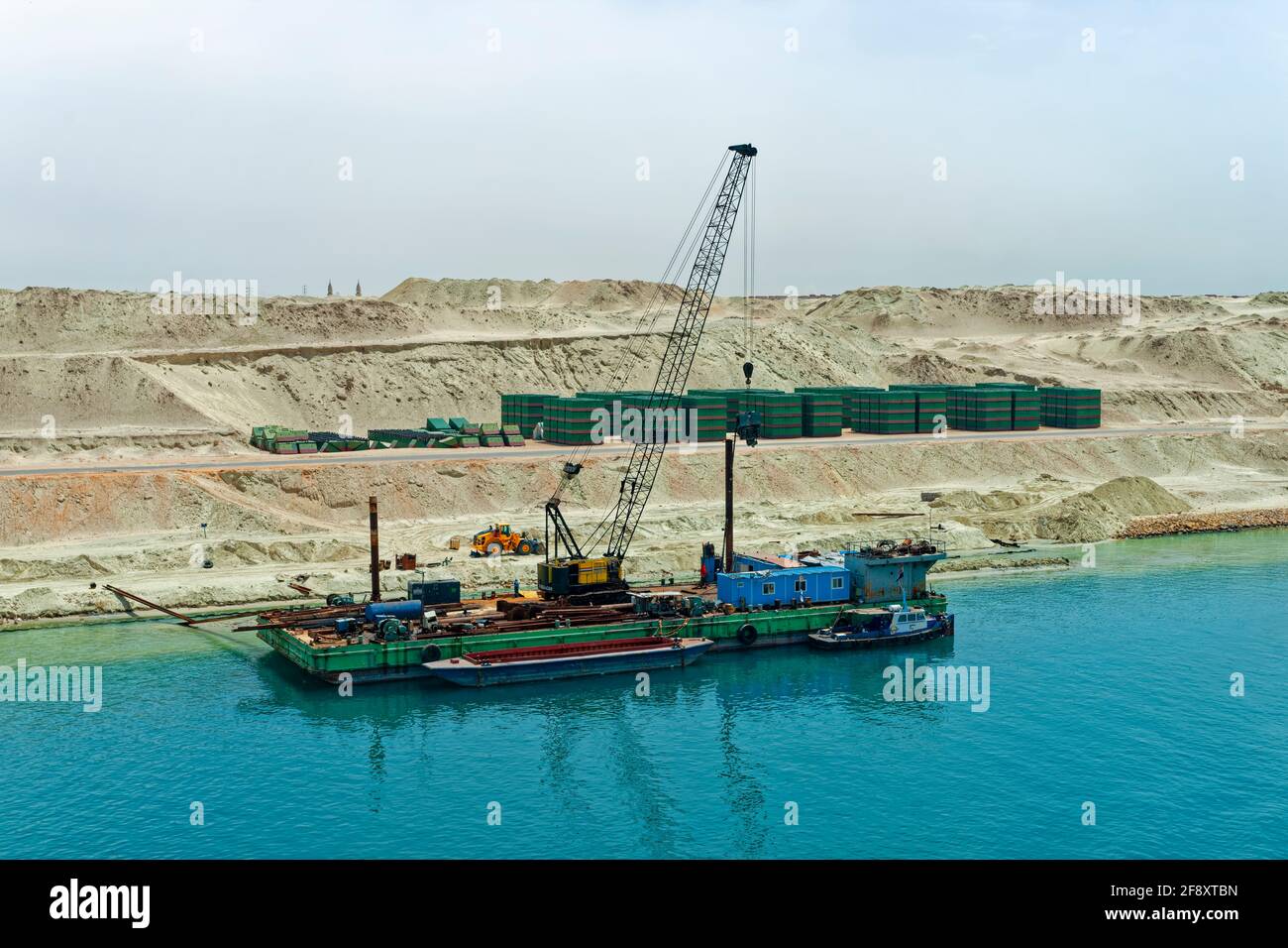 Suez Canal, Extension Of The Suez Canal, Egypt Stock Photo Alamy