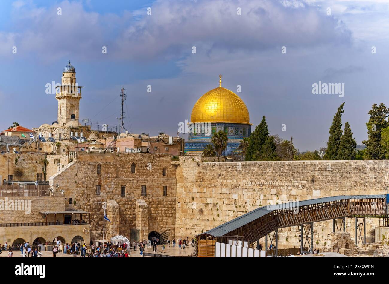 Dome Of The Rock And Al Aqsa Mosque On The Temple Mount, Jerusalem ...