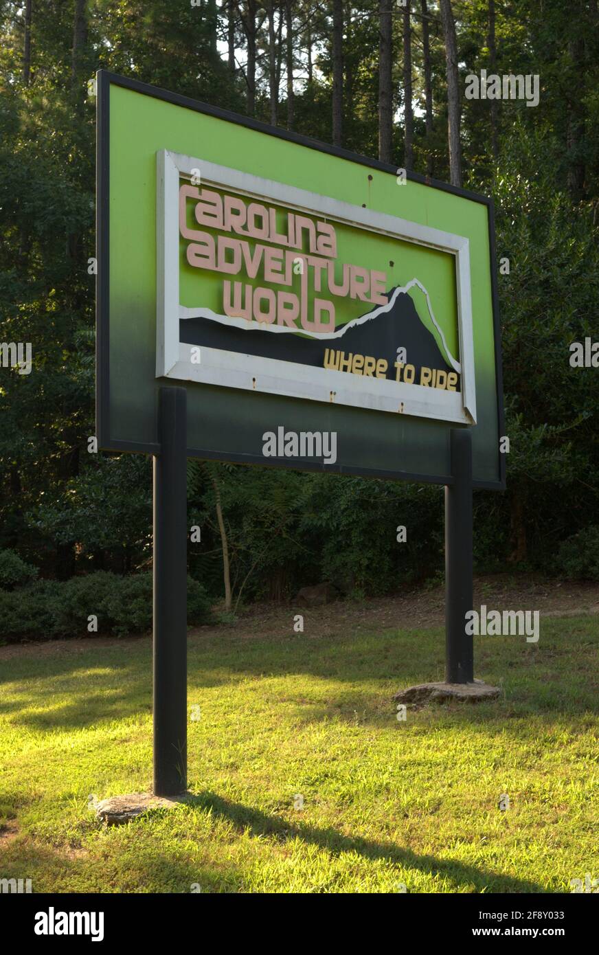 Carolina Adventure World Sign Winnsboro SC, USA Stock Photo