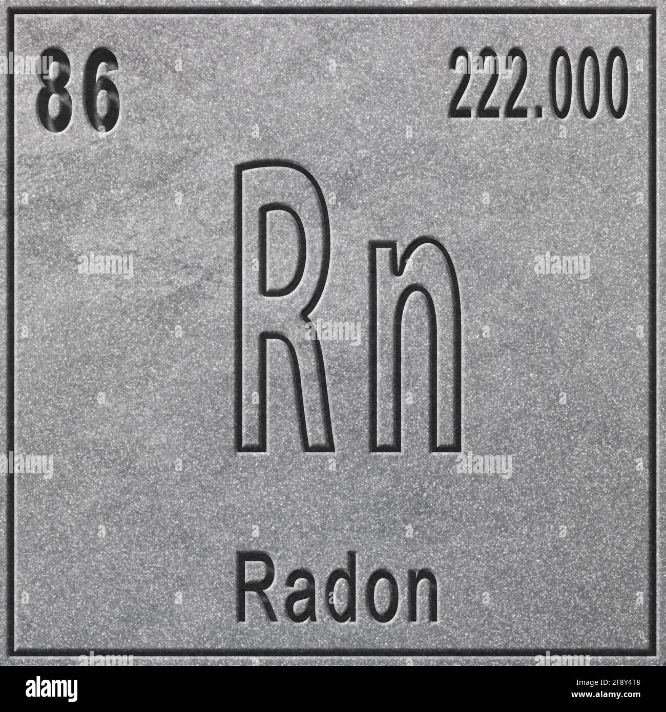 Radon chemical element, Sign with atomic number and atomic weight, Periodic  Table Element, silver background Stock Photo - Alamy