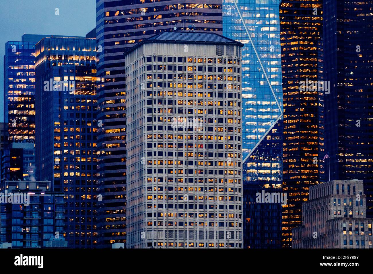 Buildings in downtown district, Seattle, Washington, USA Stock Photo