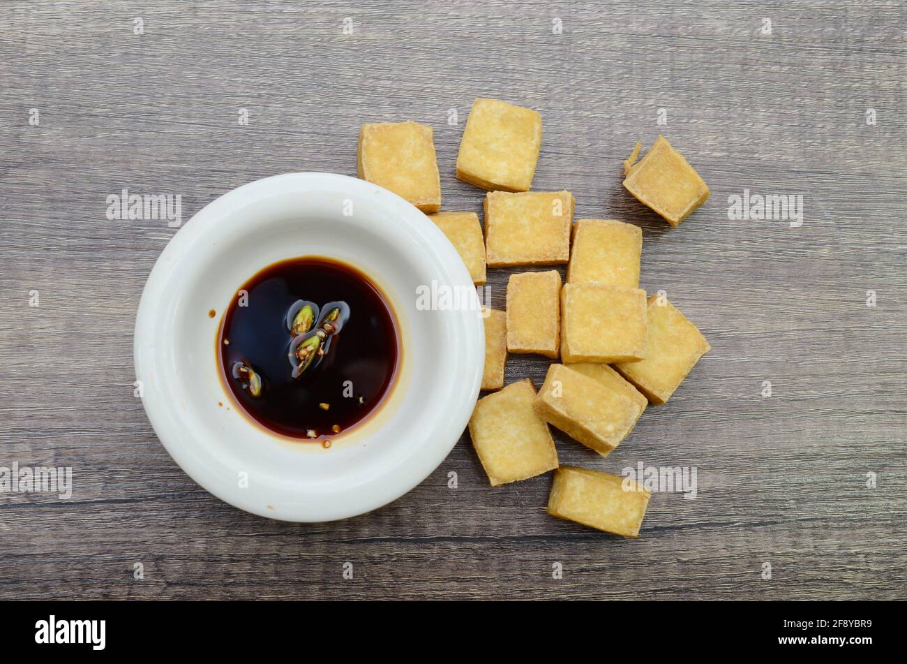 Fried tofu bean curds Stock Photo Alamy