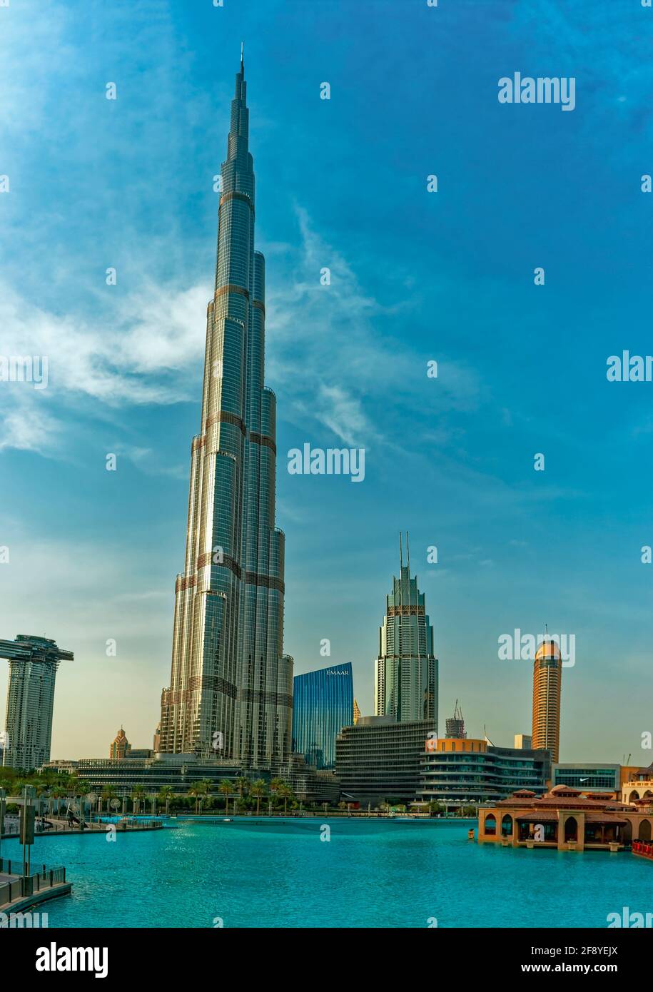 United Arab Emirates, Burj Khalifa, Dubai Stock Photo