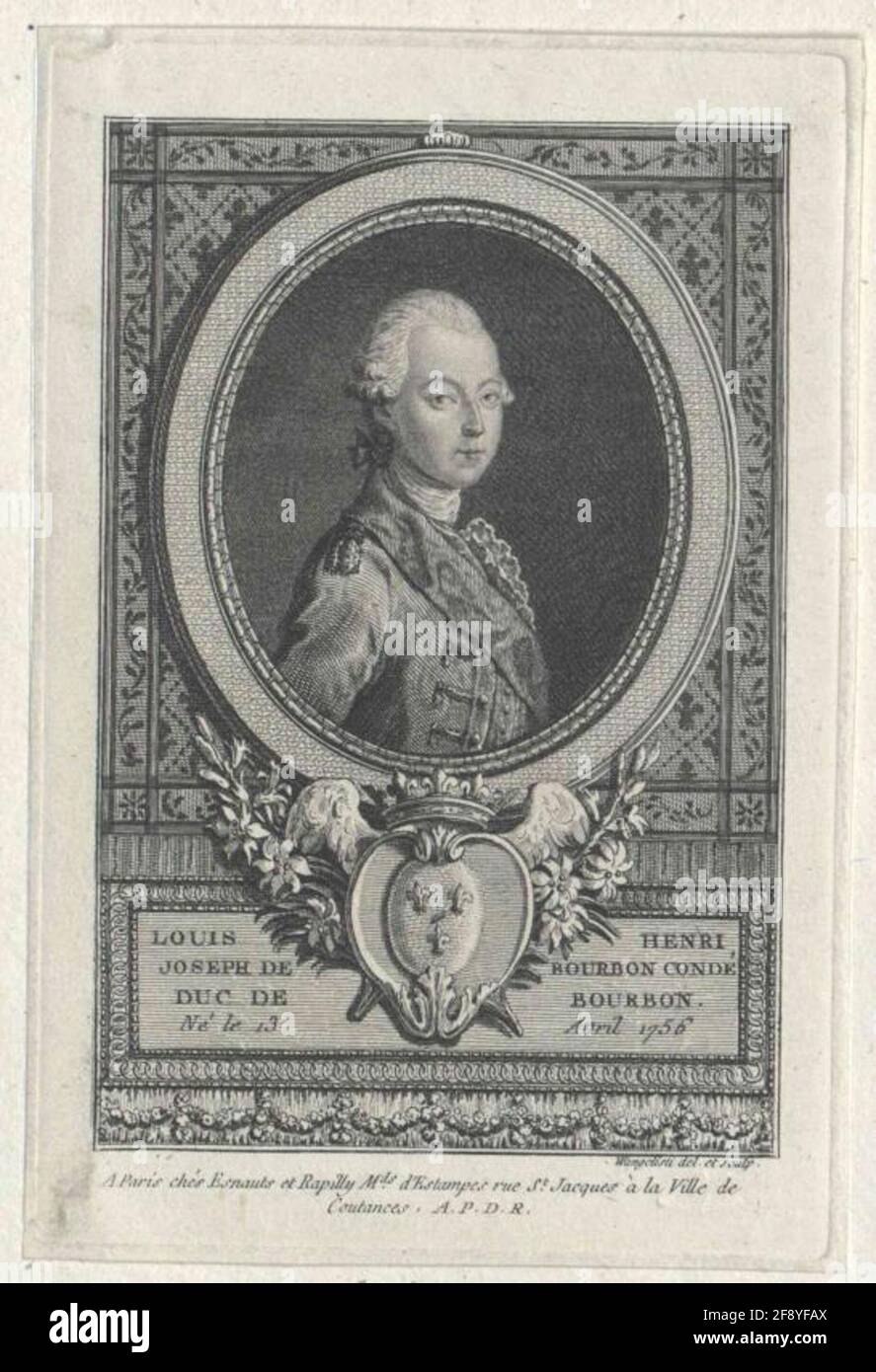 Condé, LouisHenryJoseph Prince Duc de Bourbon Stock Photo Alamy