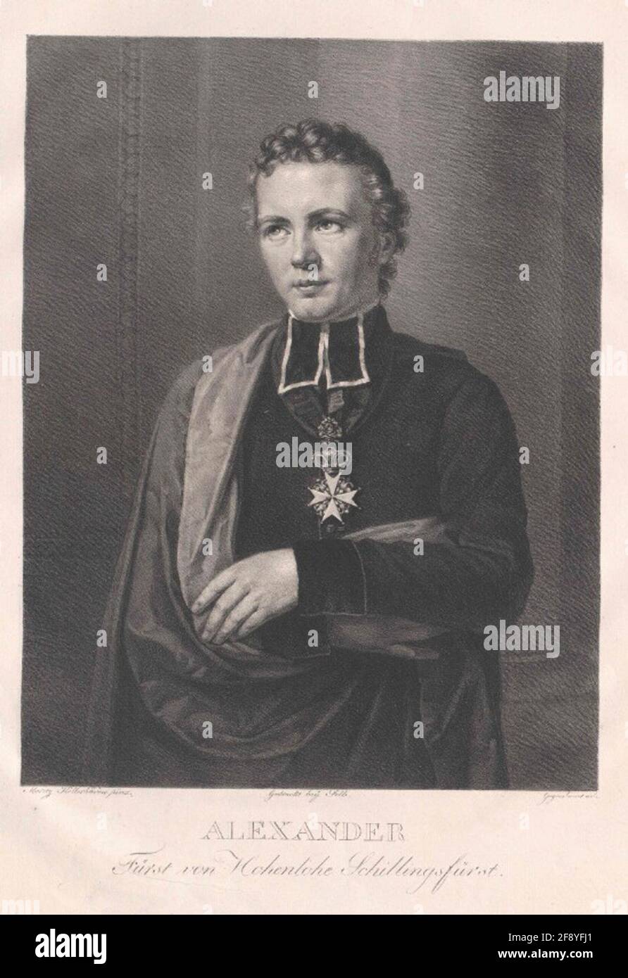 HohenloheWaldenburgSchillingsfürst, Alexander Prince Stock Photo Alamy