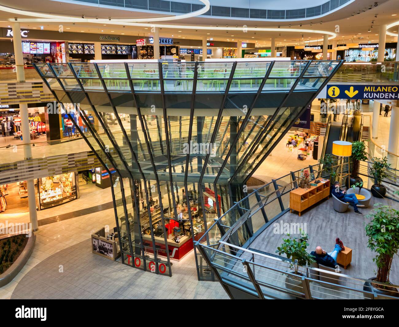 Information Stand, In The Shopping Area Milaneo, Stuttgart, Baden  Württemberg, Germany Stock Photo - Alamy