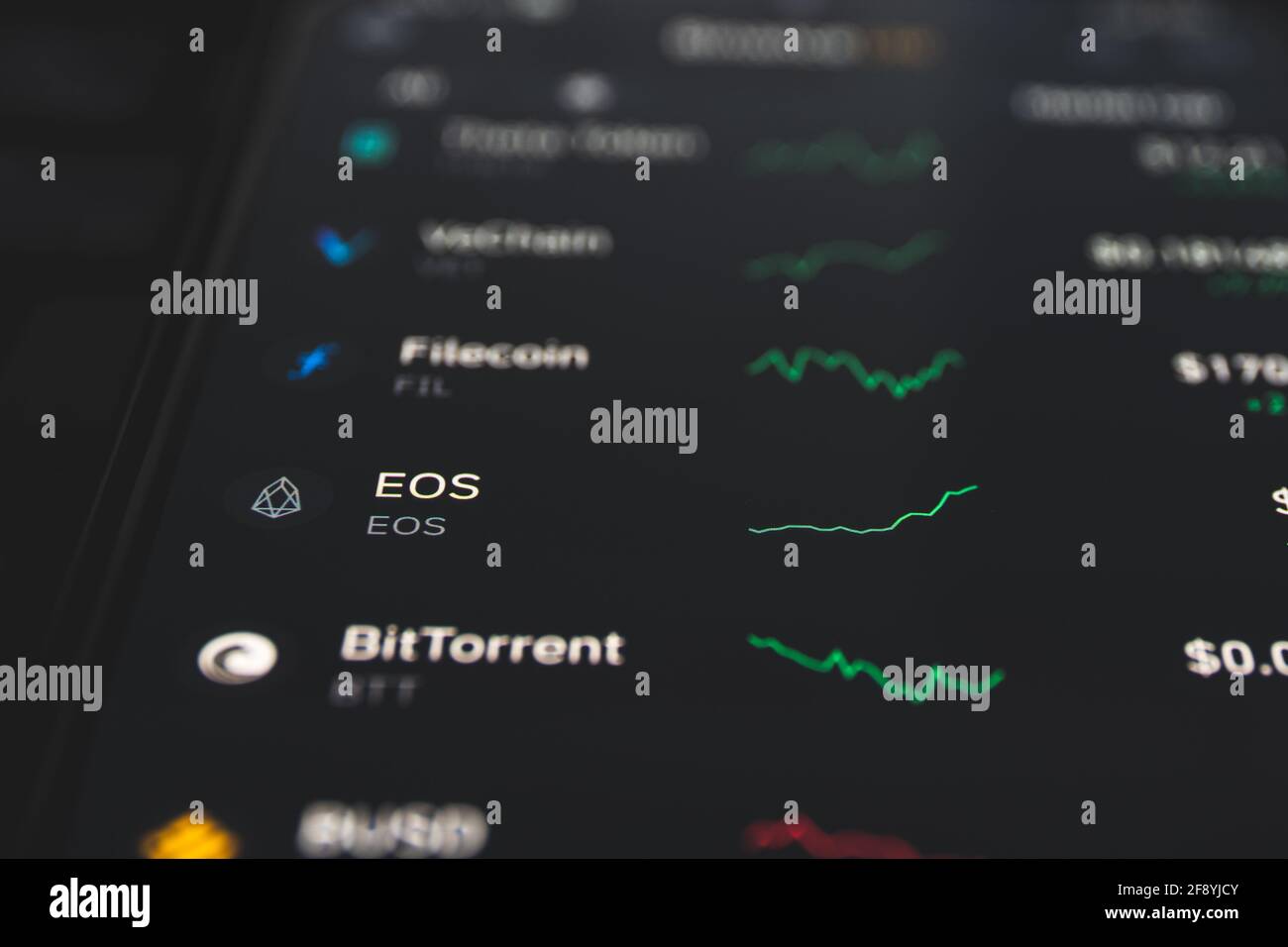 EOS is a cryptocurrency designed to support large-scale applications. There  are no fees to send or receive EOS Stock Photo - Alamy