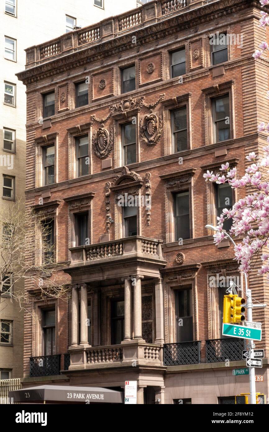 The Historic Robb House on Park Avenue in Murray Hill neighborhood, NYC