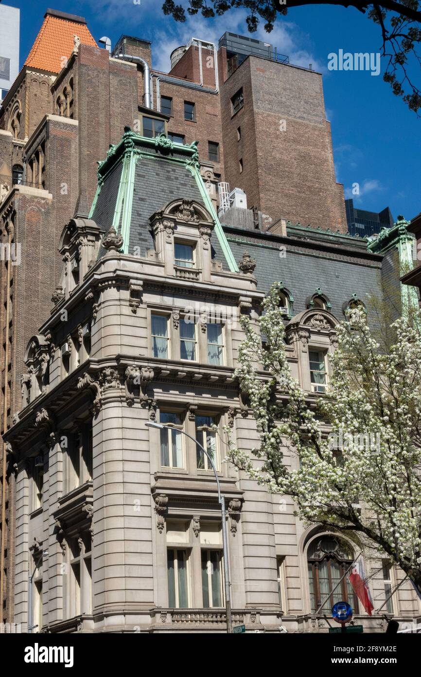 The Consulate General of the Republic of Poland in New York City is a consular mission of the Republic of Poland in the United States. Stock Photo