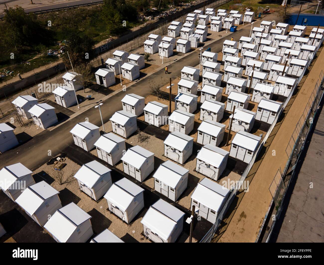 Tiny Home Villages In Los Angeles The Tiny Homes 64 Square Foot Each Are Bridge Housing Units Designed To Get The Homeless In To Permanent Housing Solutions The Operation Is Run By