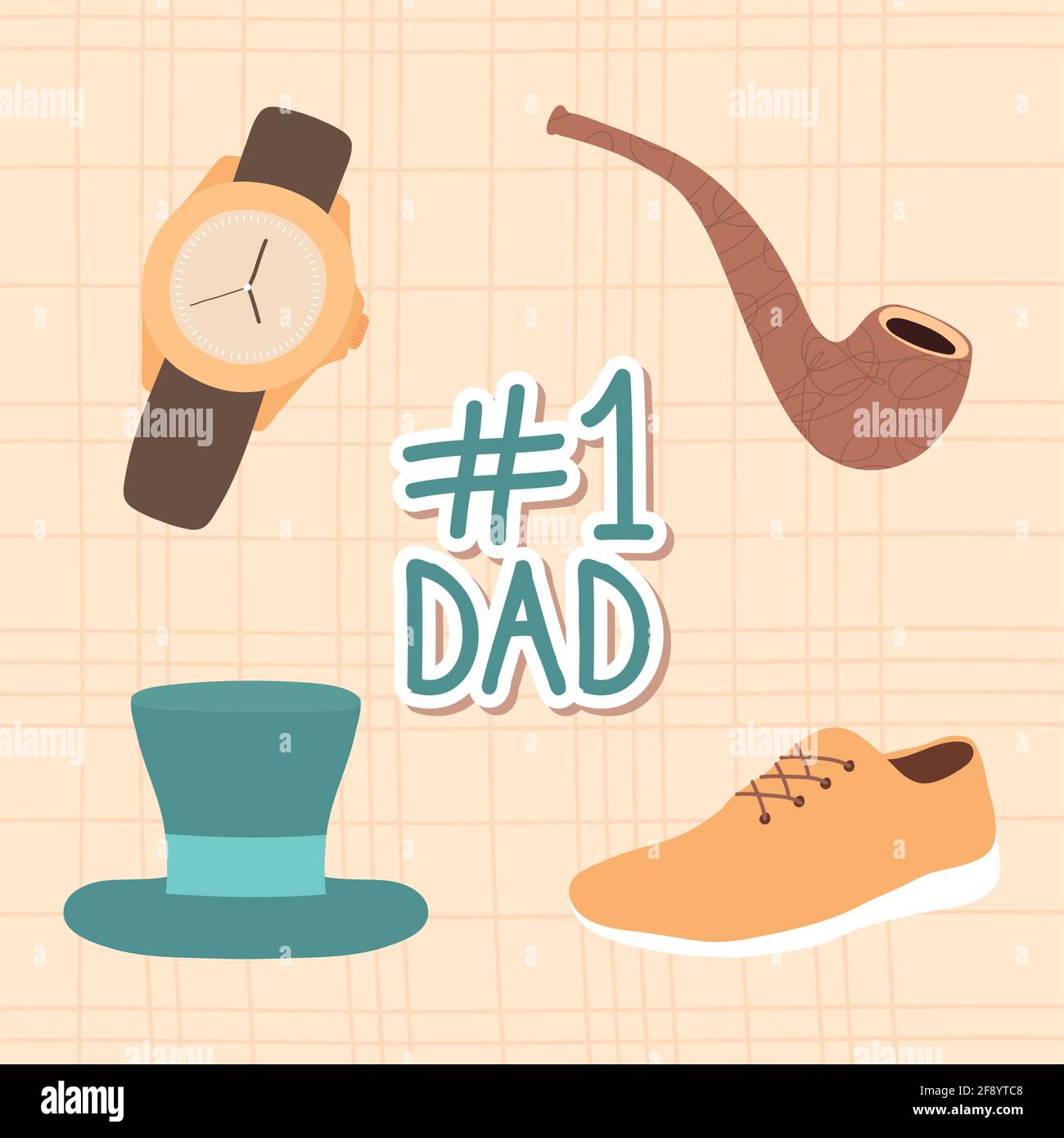 fathers day design with icons around Stock Vector Image & Art - Alamy