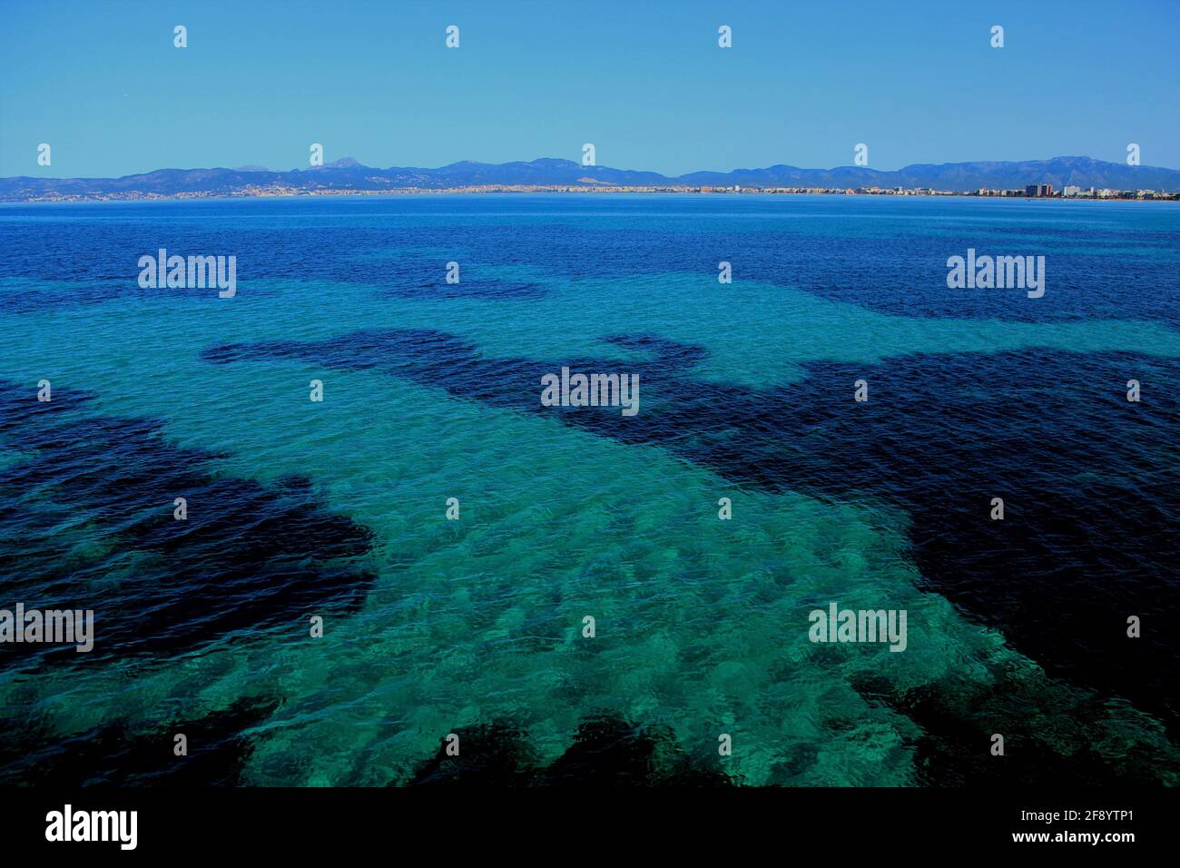 View from view-point Mirador Son Veri Nou Stock Photo
