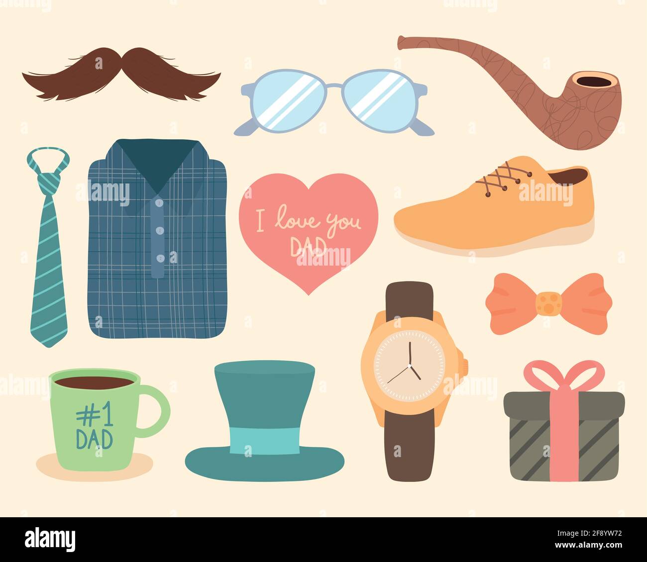 fathers day icon set design Stock Vector Image & Art - Alamy