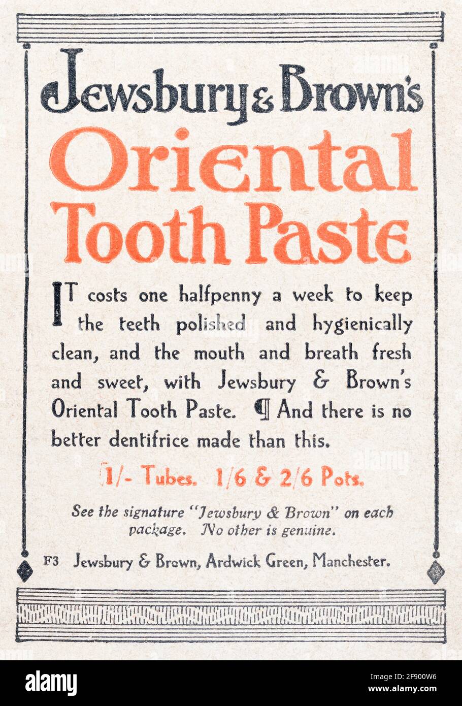 Old toothpaste advert 1900s hires stock photography and images Alamy