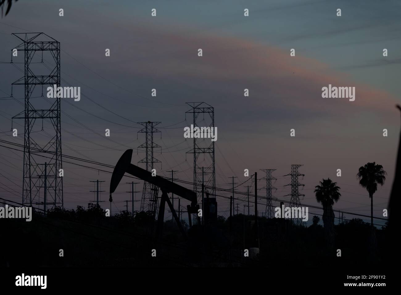 Inglewood Oil field , Baldwin Hills, Los Angeles , California. Stock Photo