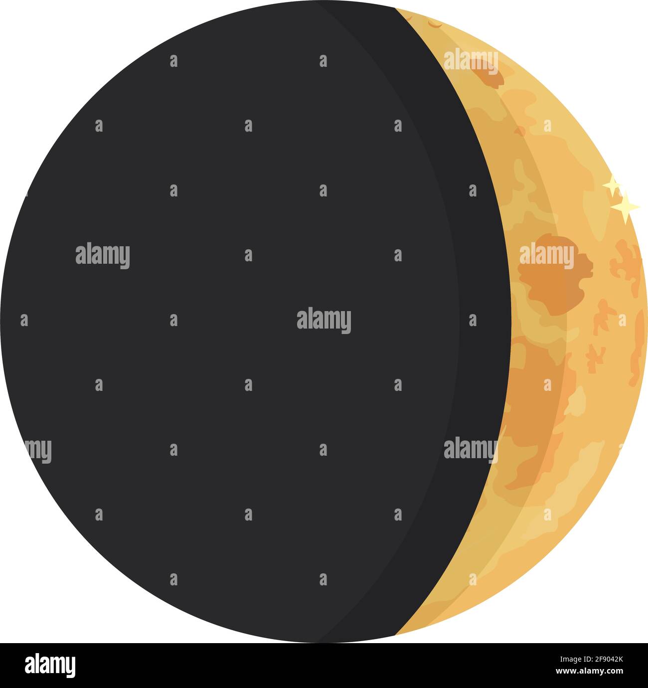 waxing crescent moon on background Stock Vector Image & Art Alamy