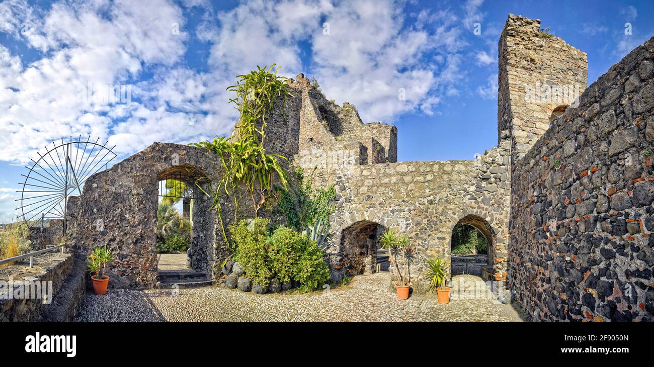 Norman castle of Aci Castello, Sicily, Italy Stock Photo