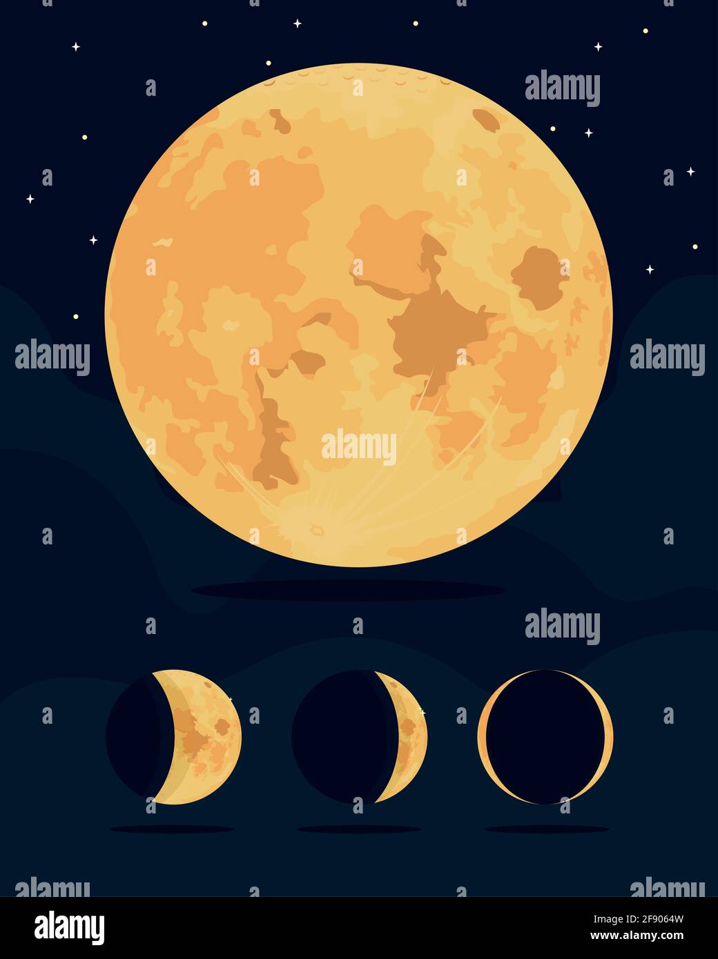 full moon and waning phases Stock Vector Image & Art Alamy full moon and waning phases Stock Vector Image & Art Alamy