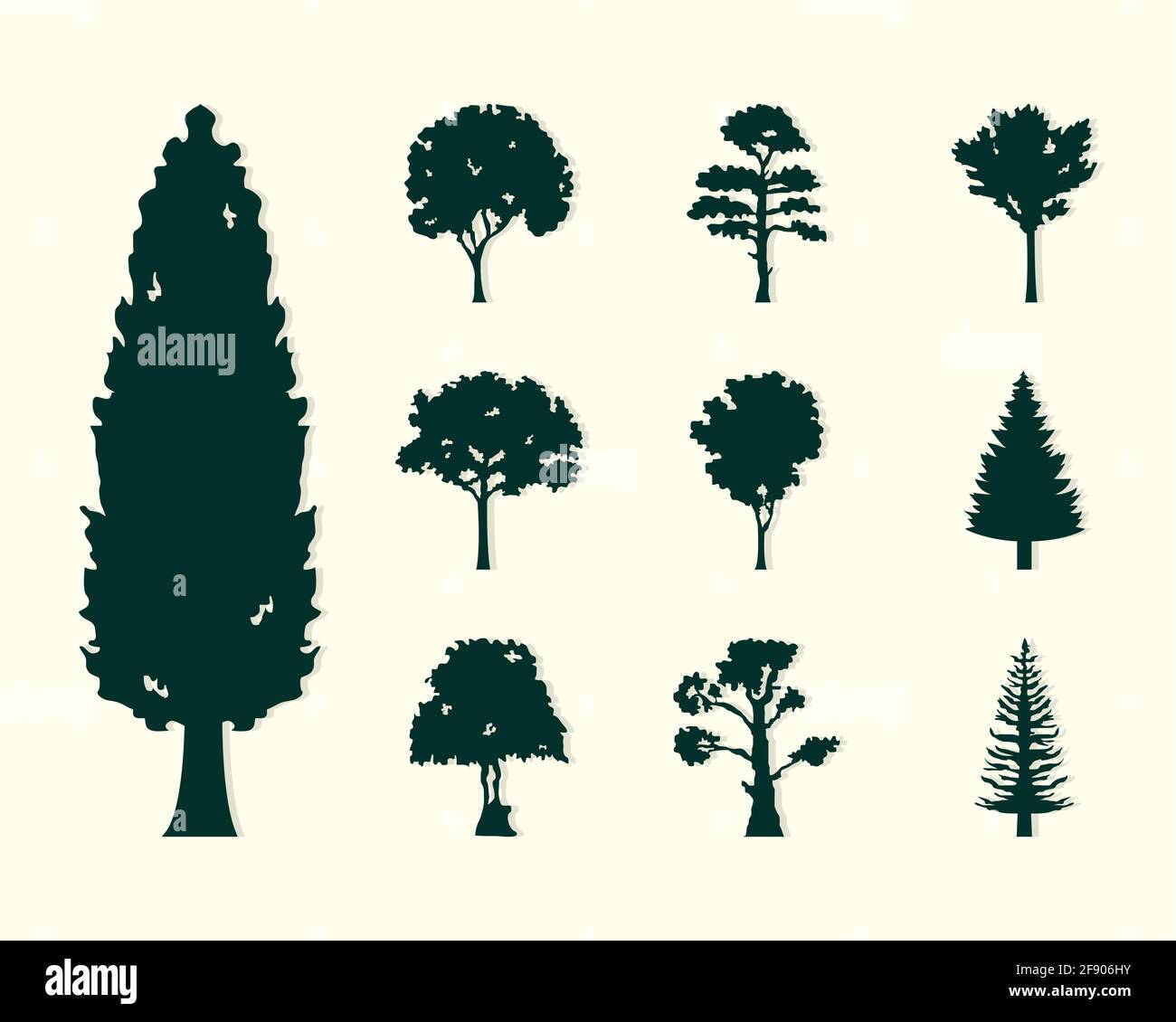 tall tree and trees icon set Stock Vector Image & Art Alamy