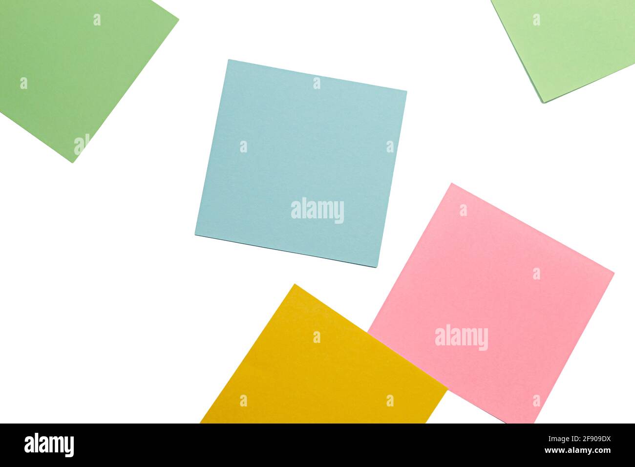 Blank colorful stickers for notes. Mockup for notes. Stock Photo