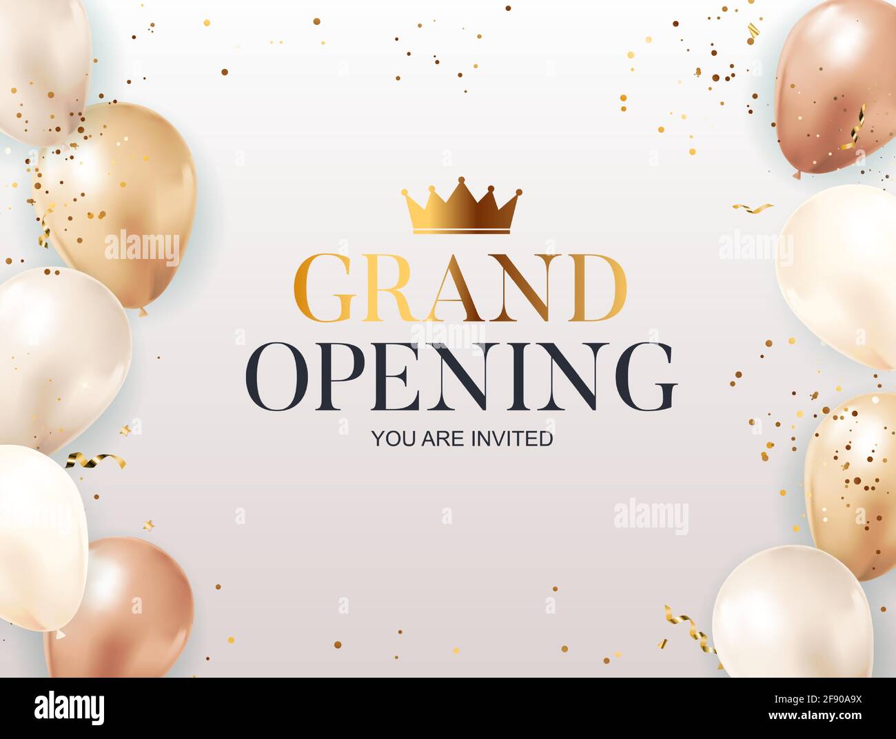 Grand Opening congratulation background card with balloons. Vector  Illustration Stock Vector Image & Art - Alamy