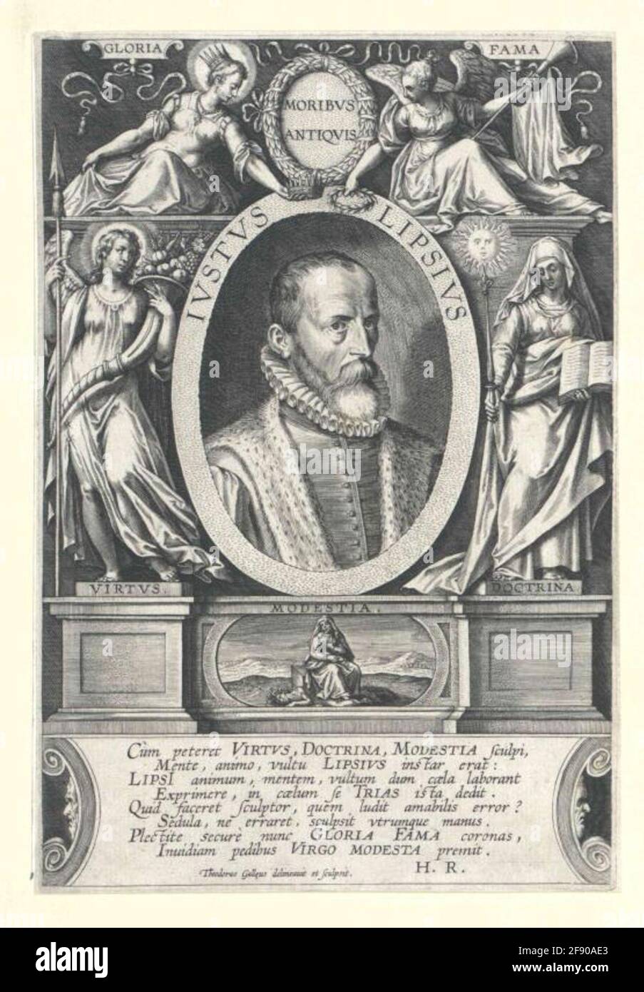 Lipsius, Justus Stecher: Galle, Theodoor Stock Photo
