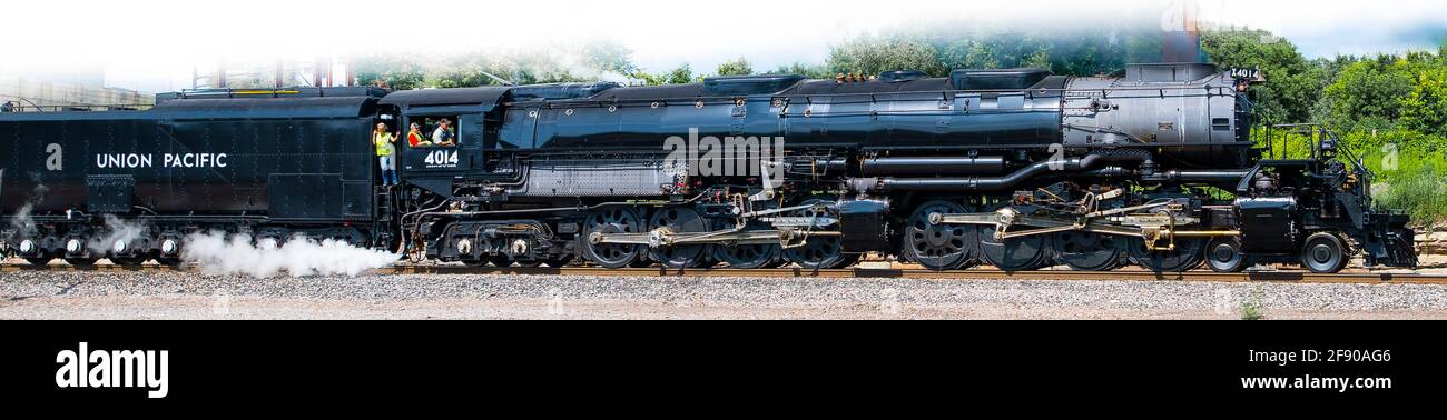 Union Pacific Big Boy steam locomotive, Saint Paul, Minnesota, USA Stock Photo