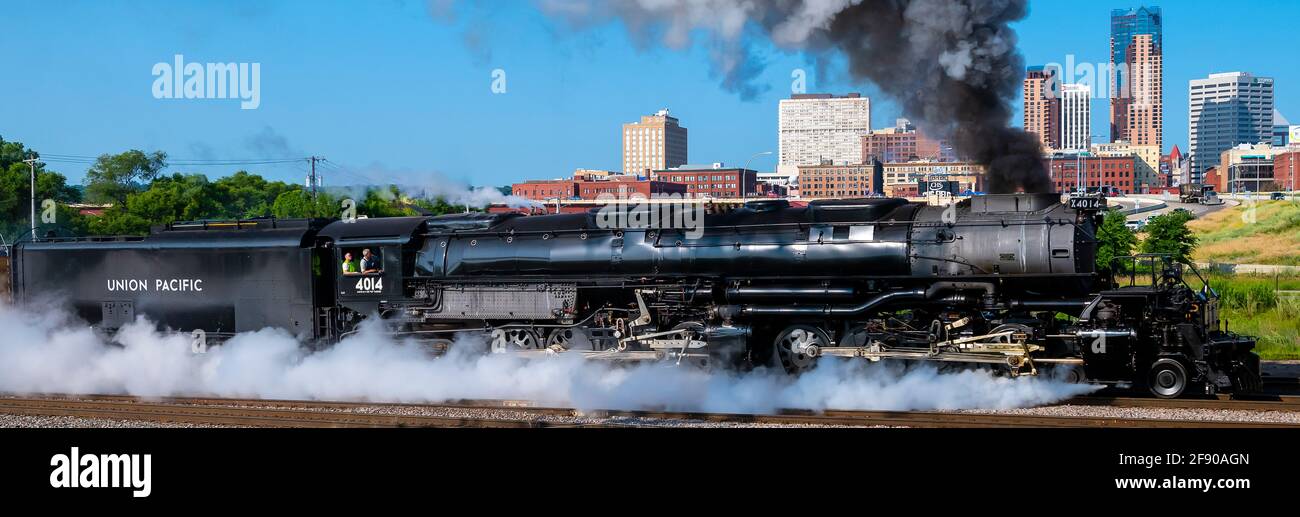 Union Pacific Big Boy steam locomotive, Saint Paul, Minnesota, USA Stock Photo