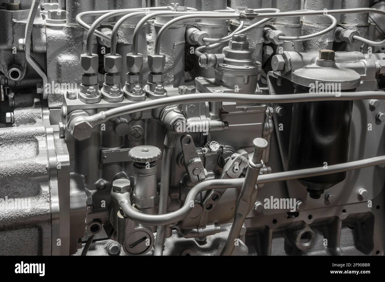 High pressure fuel pump of an old diesel engine Stock Photo Alamy