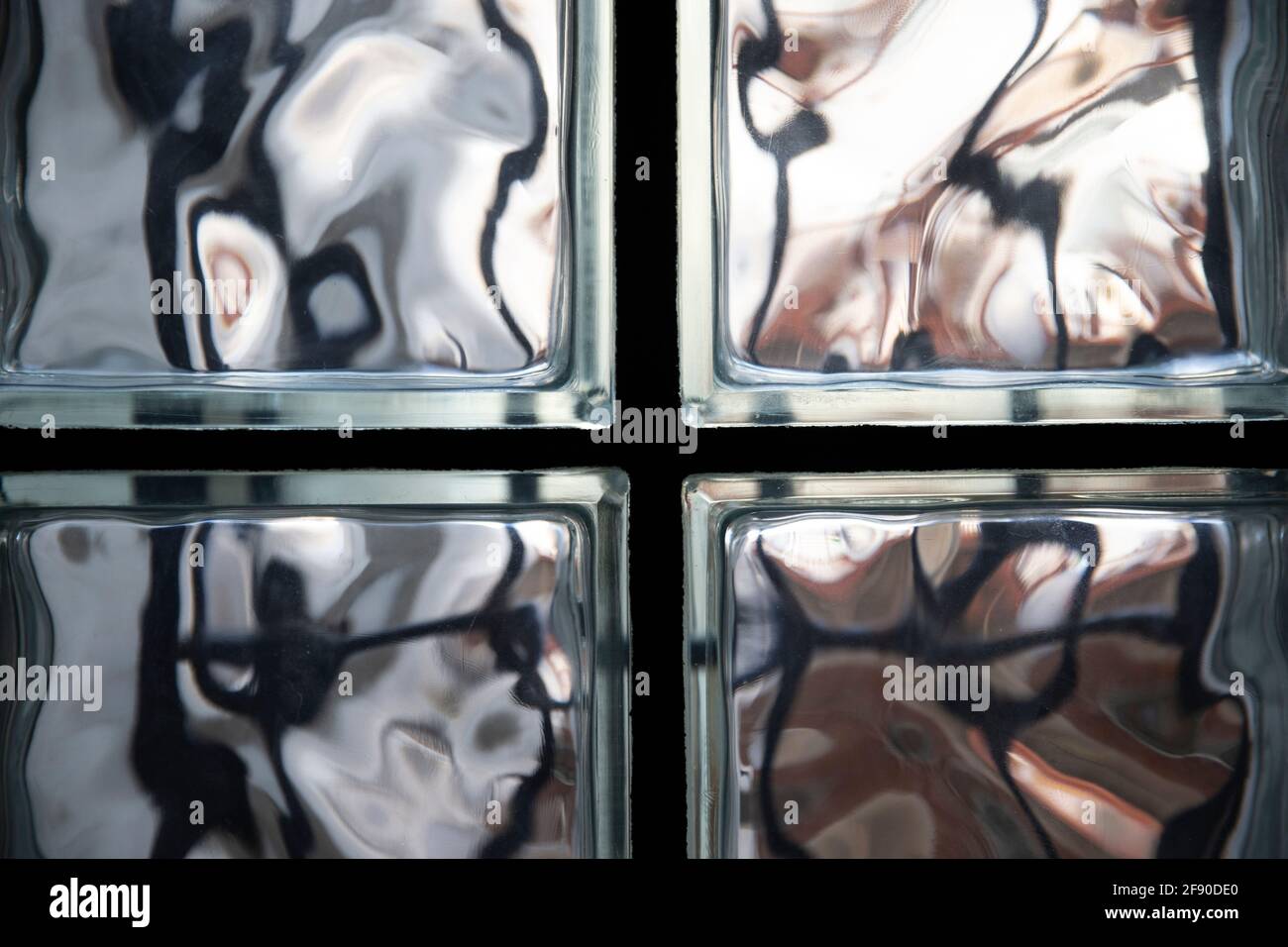 Texture Glass Square Pattern Pattern of square glass block wall. Texture of transparent thick glass ...