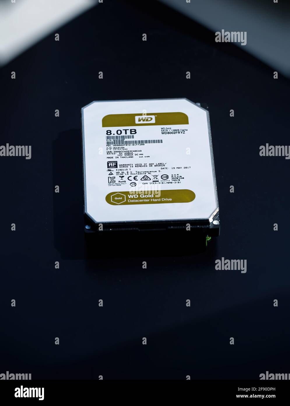 new Western Digital 8TB terabyte datacenter gold hard disk drive Stock  Photo - Alamy