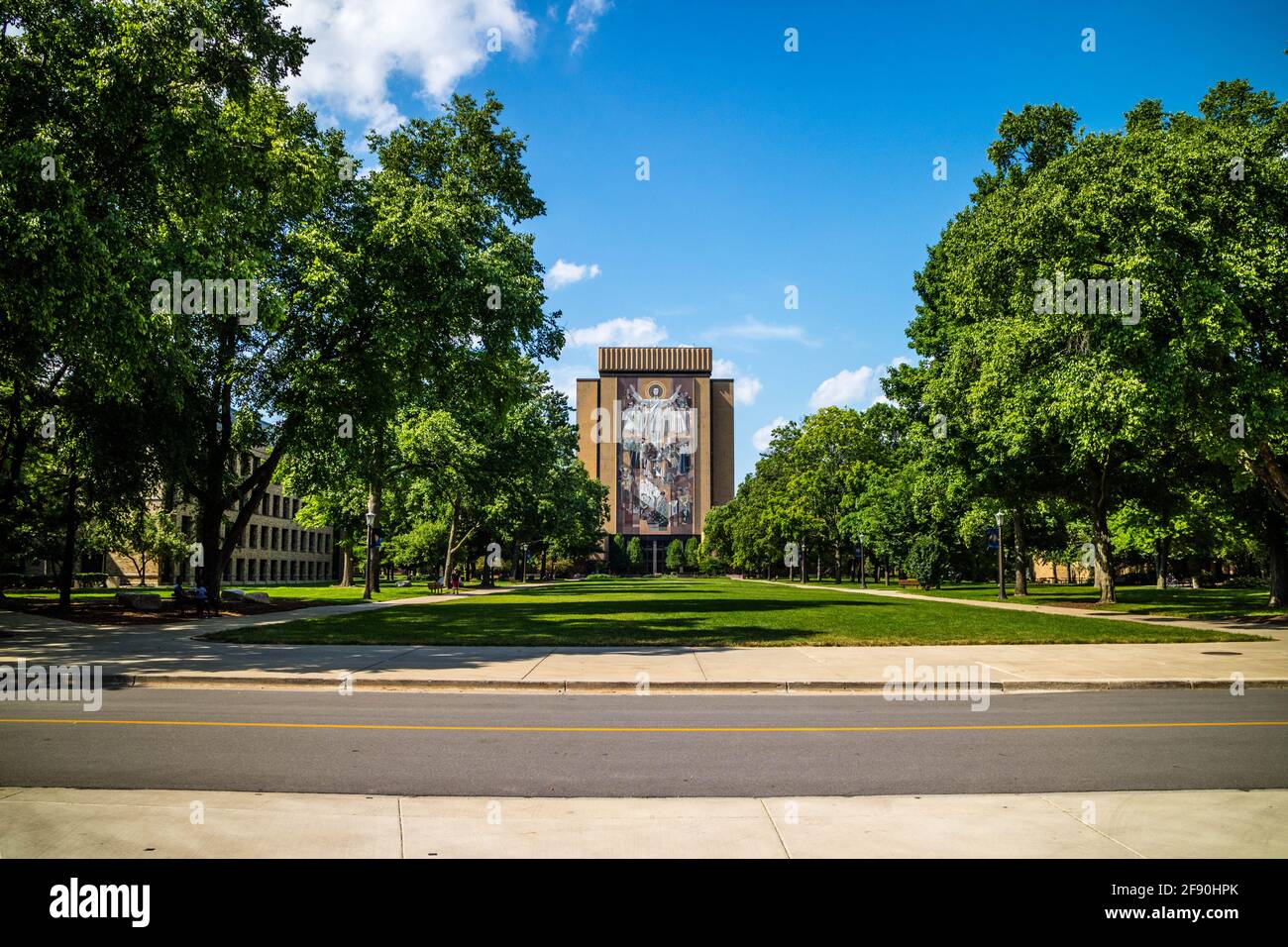 Notre Dame, IN, USA - July 1, 2018: The inside premises of the campus Stock Photo