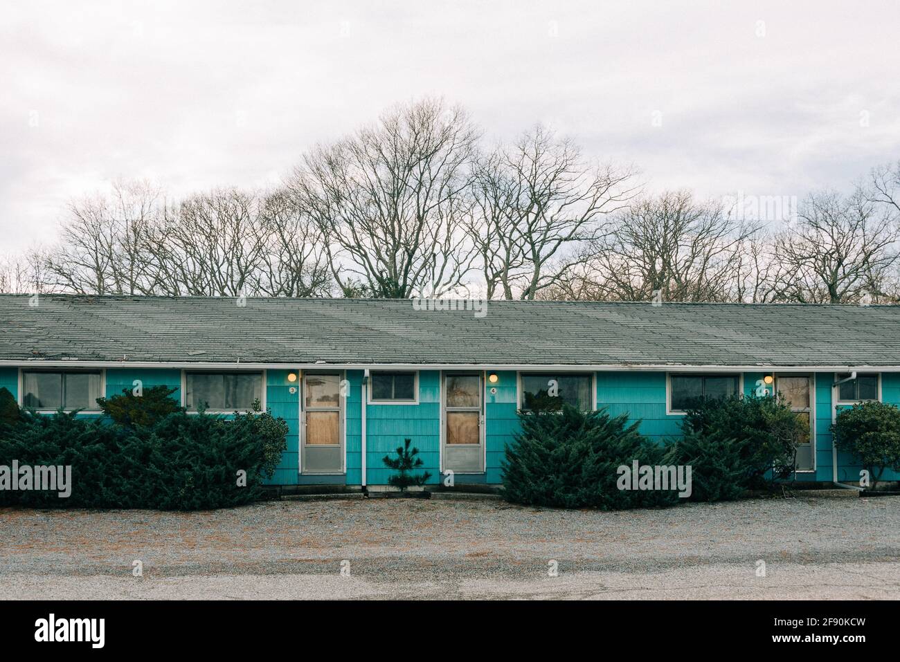The Silver Sands Motel, in Greenport, Long Island, New York Stock Photo