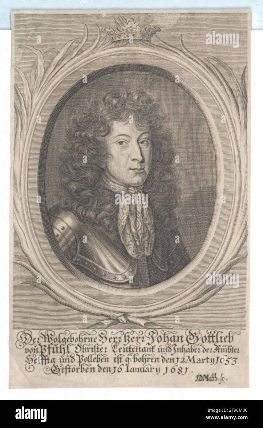 Pfuhl, Johann Gottlieb of. Stock Photo