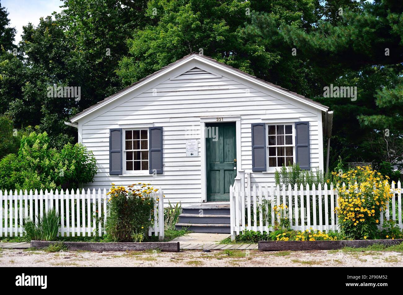 Galesburg, Illinois, USA. The modest home that was the birthplace of Carl Sandburg, famed Pulitzer Prize winning poet and author. Stock Photo